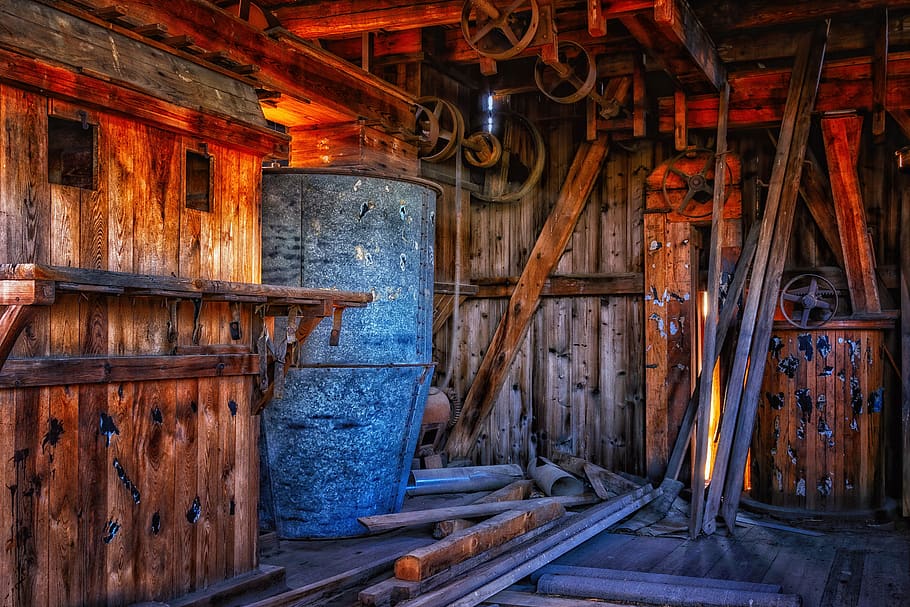 mill, grind, windmill, flour mill, memory, old, wood, nostalgia