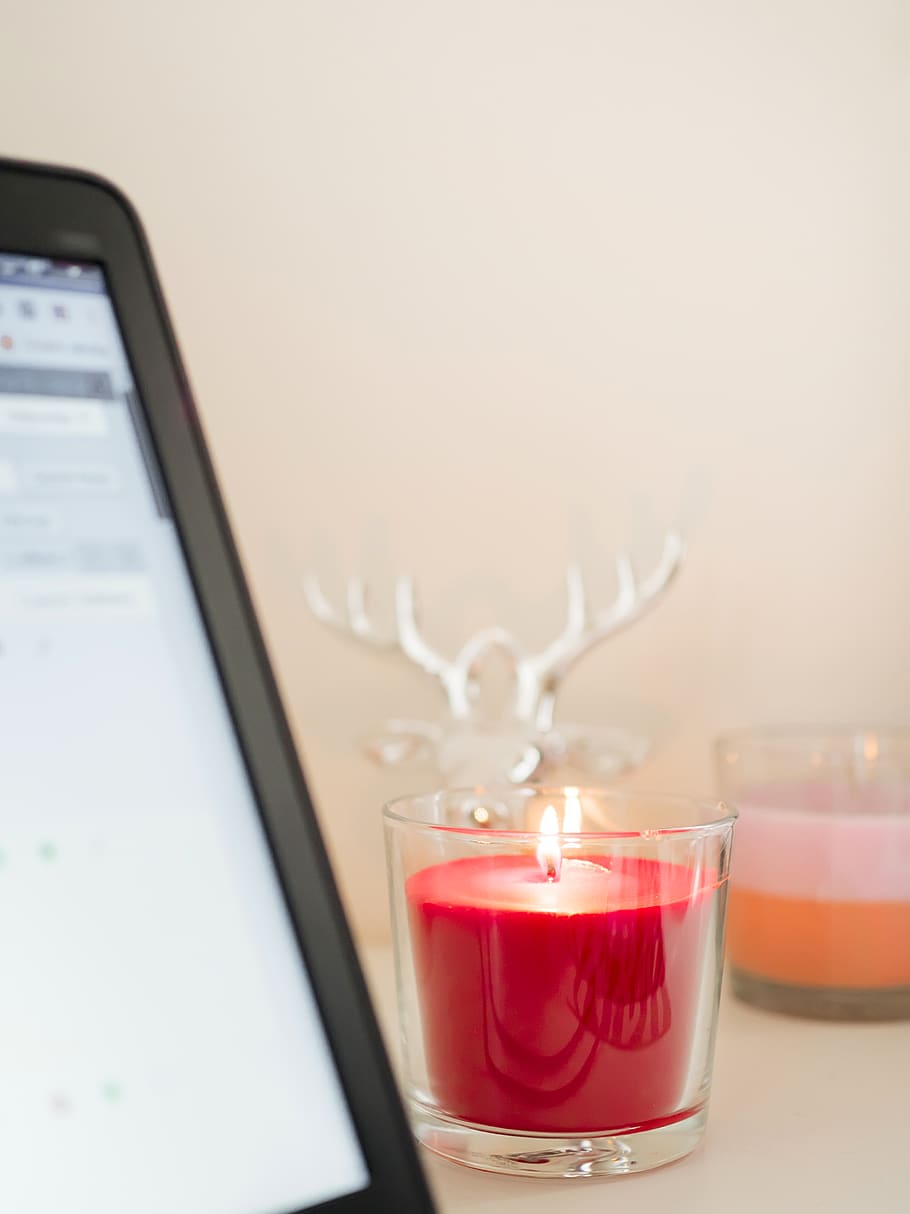 ikea, notebook, candle, autumn, mode, desktop, work, home, office HD wallpaper