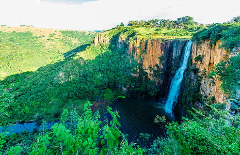 nature, outdoors, river, mountain, south africa, howick, water HD wallpaper