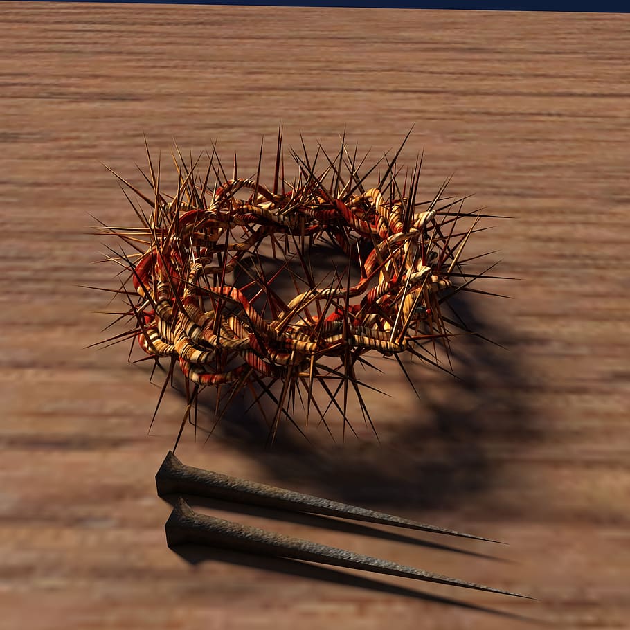 HD wallpaper: nail, crown of thorns, wood, jesus, christianity, crucifixion  | Wallpaper Flare