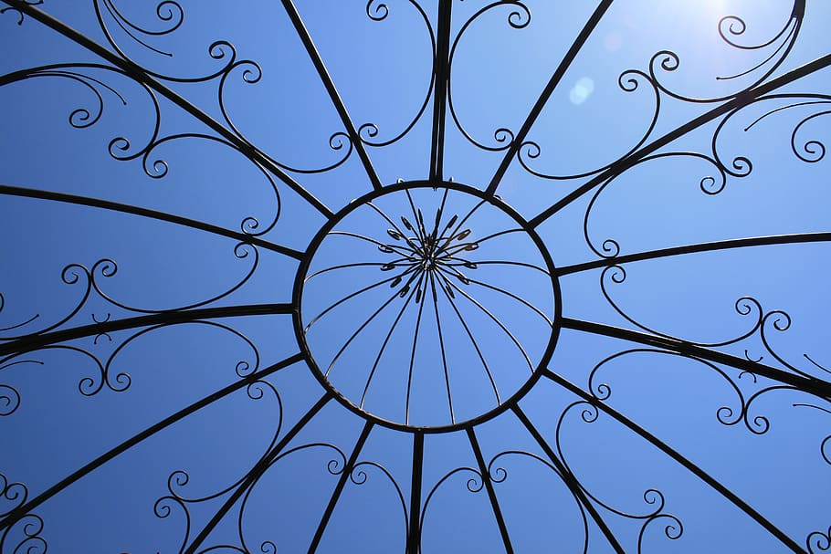 Black Metal Frame, art, artistic, blue, design, ornate, pattern HD wallpaper
