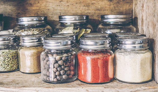 Clear Glass Jar Lot, aroma, aromatic, assortment, containers HD wallpaper