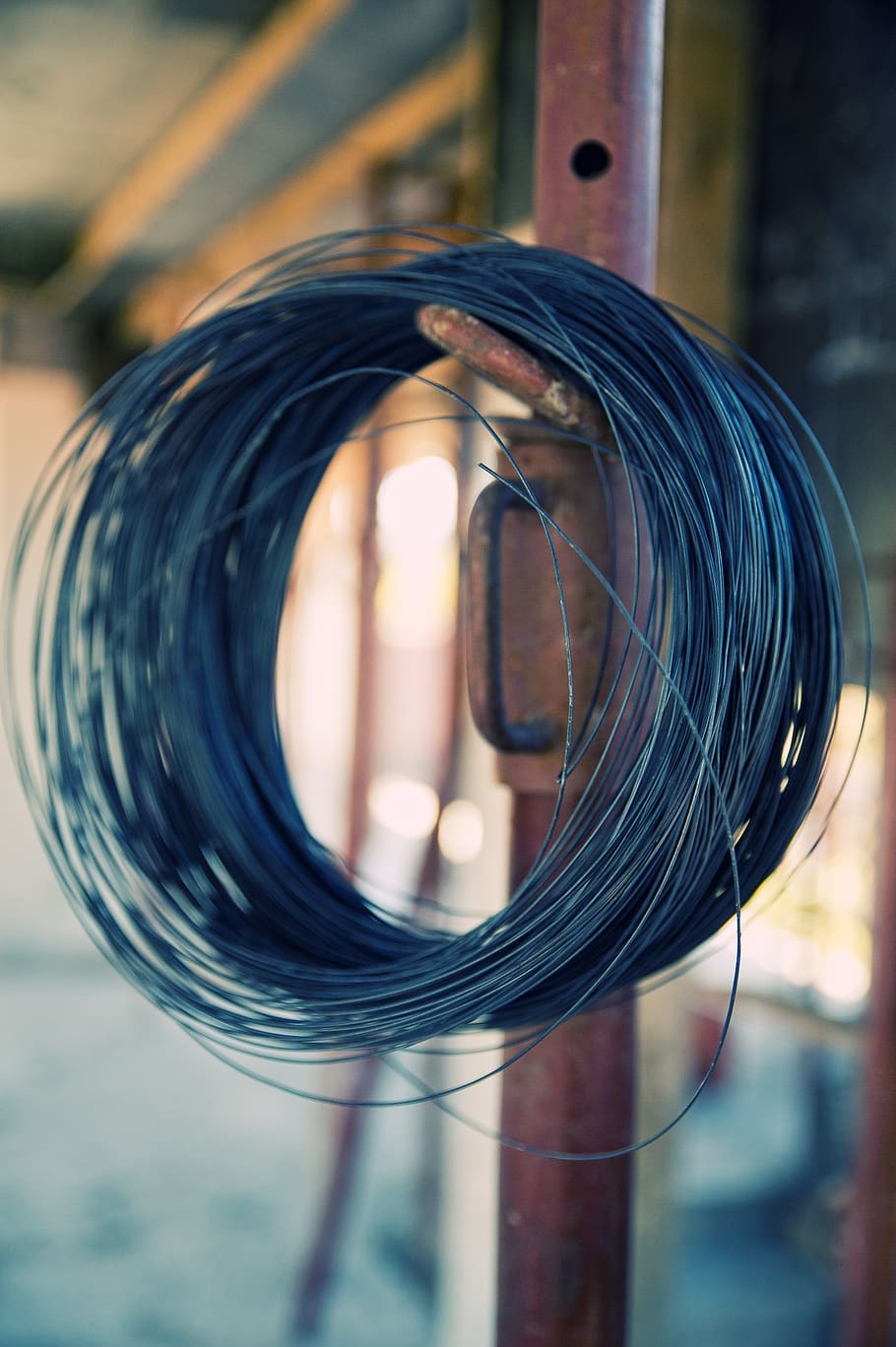 construction, reinforcing wire, work, object, focus on foreground HD wallpaper