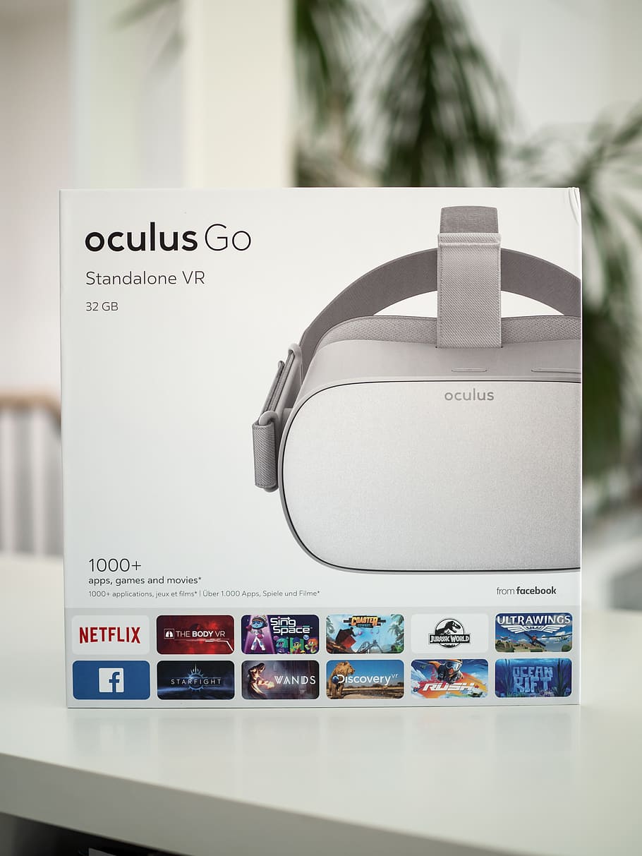 silver Oculus Go headset box, grey, tech product, virtual reality, HD wallpaper