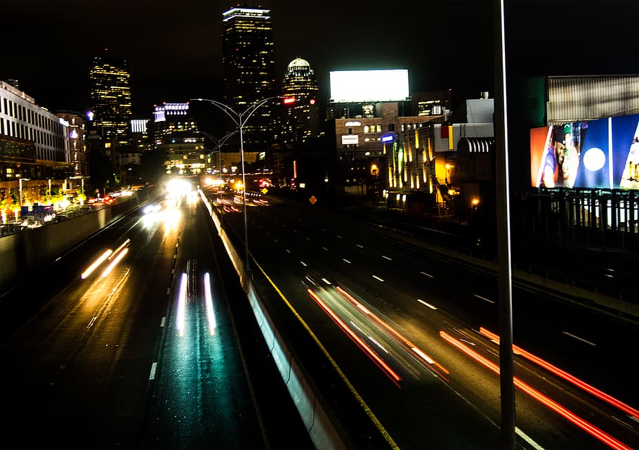 night, boston, lights, illuminated, city, architecture, building exterior HD wallpaper
