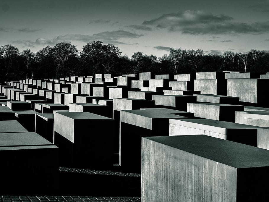 germany, berlin, white, black, minimalism, memorial, architecture HD wallpaper