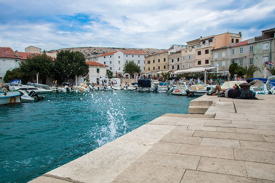 croatia, pag, building exterior, built structure, water, architecture, HD wallpaper