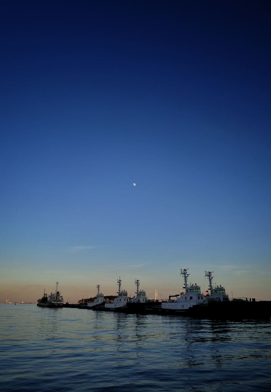 water, nautical vessel, sea, transportation, sky, freight transportation HD wallpaper
