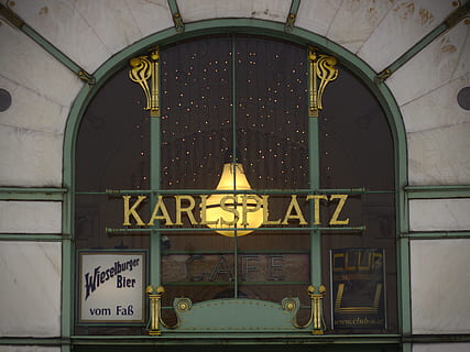 Karlsplatz store window, lamp, austria, vienna, light, cafe, lighting HD wallpaper