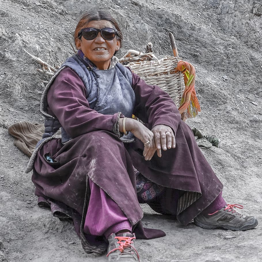 rumbak, markha valley, himalaya, people, ladakh, femme, india