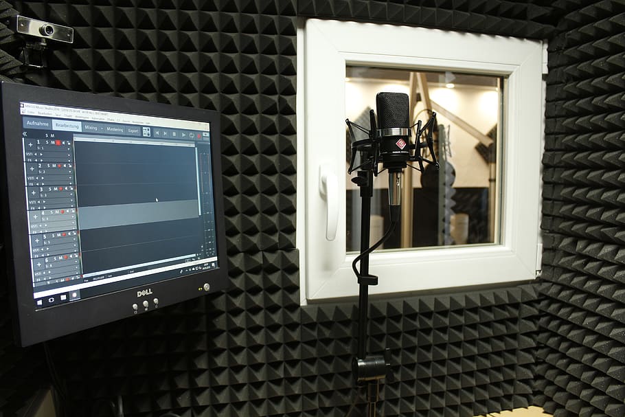 microphone, recording, talk, mixer, audio, sound, music studio HD wallpaper