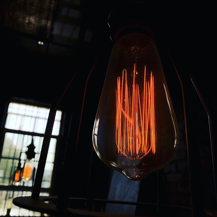 bulbs, light, light bulb, lighting equipment, filament, illuminated HD wallpaper