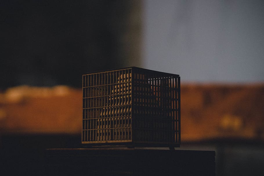 black metal cube on table, venice, italy, biennale di venezia HD wallpaper