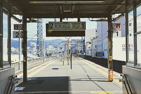empty road during daytime, train station, transportation, vehicle HD wallpaper