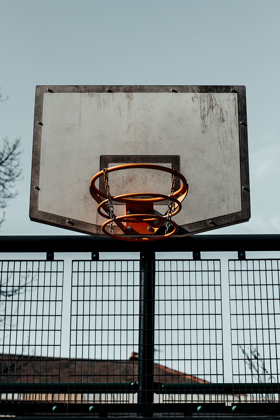 black basketball system, basketball hoop, basketball - sport HD wallpaper