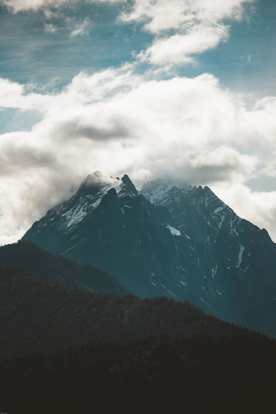 Scenic View of Mountains, alps, clouds, cloudy, environment, high HD wallpaper