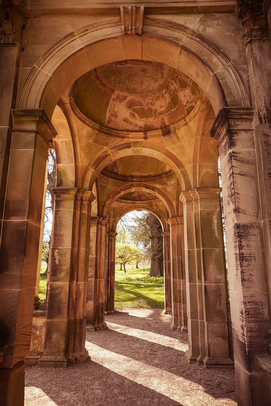 corridor, architecture, flooring, building, indoors, crypt HD wallpaper