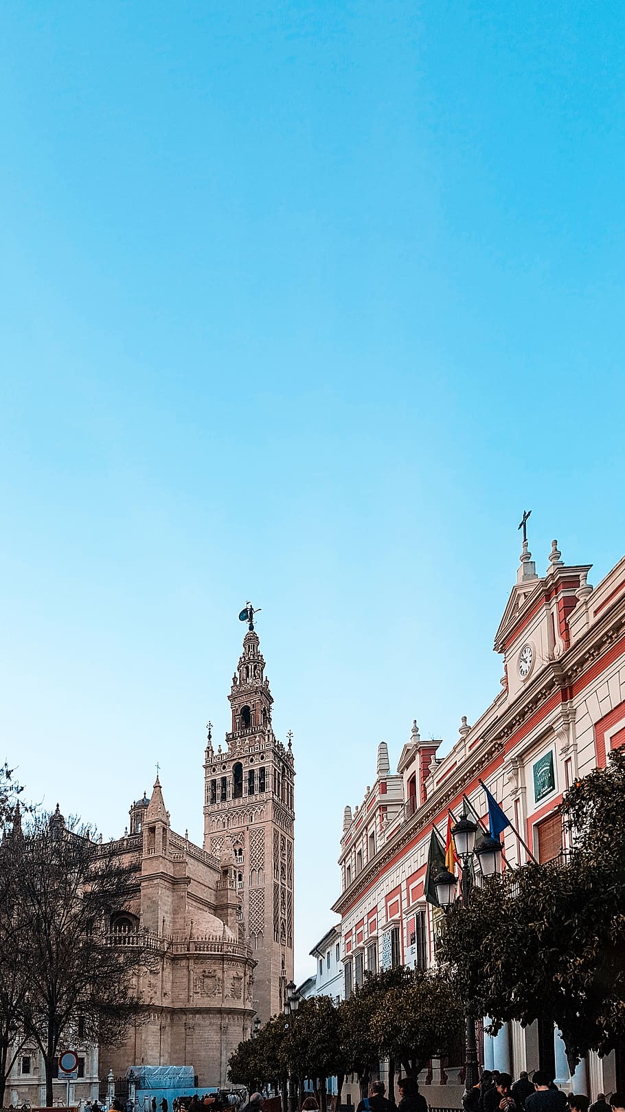 building, architecture, tower, steeple, spire, city, town, downtown HD wallpaper