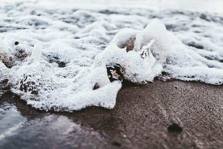 ocean wave, snow, outdoors, grey, nature, avalanche, arctic, ice HD wallpaper