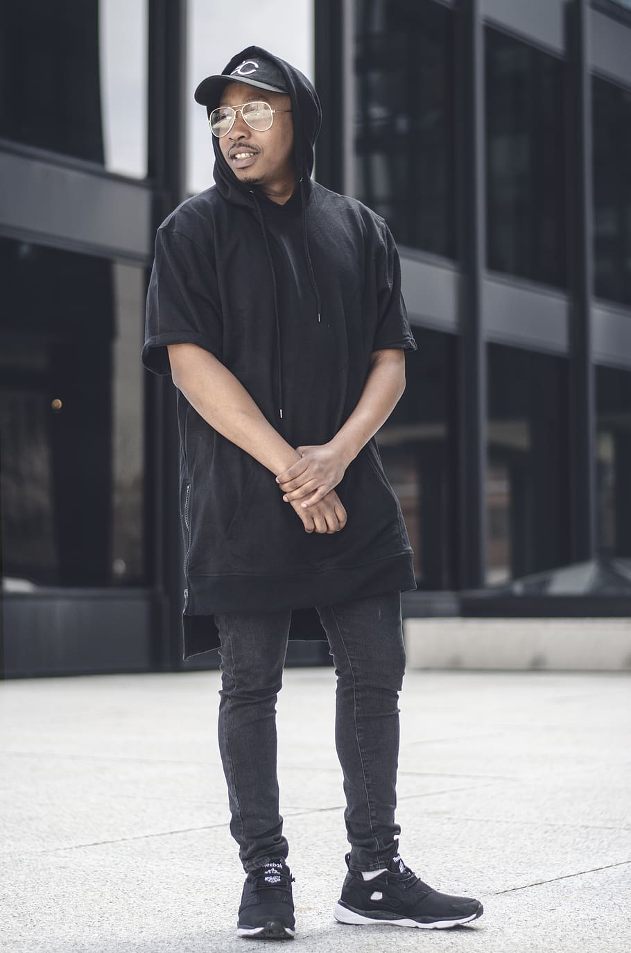 Photo of Man Wearing Hoodie, attractive, black pants, blur, cap, HD wallpaper