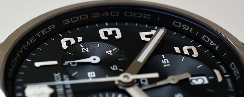 Round Silver-colored Analog Watch, chronograph, clock, control HD wallpaper