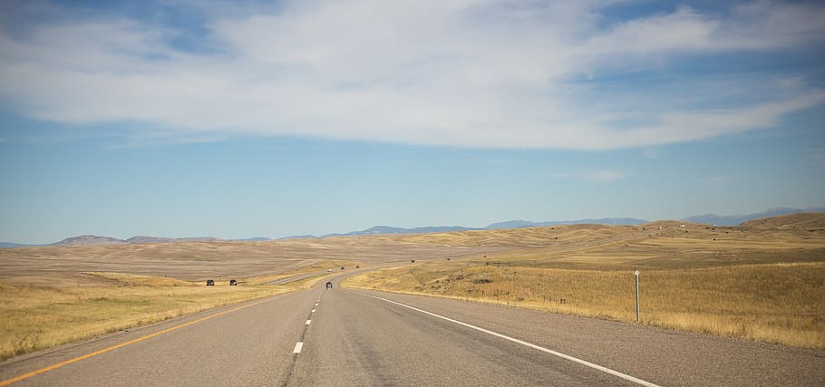 road, plaines, transportation, sky, the way forward, cloud - sky HD wallpaper