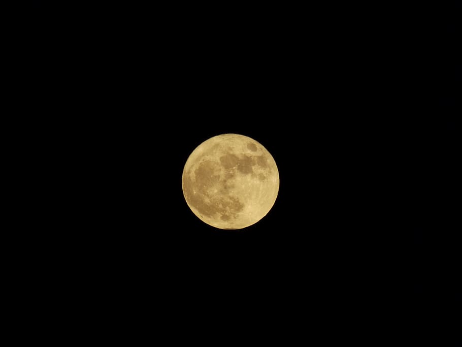 full moon illustraiton, night, sky, black, lunar, nature, tunisia HD wallpaper