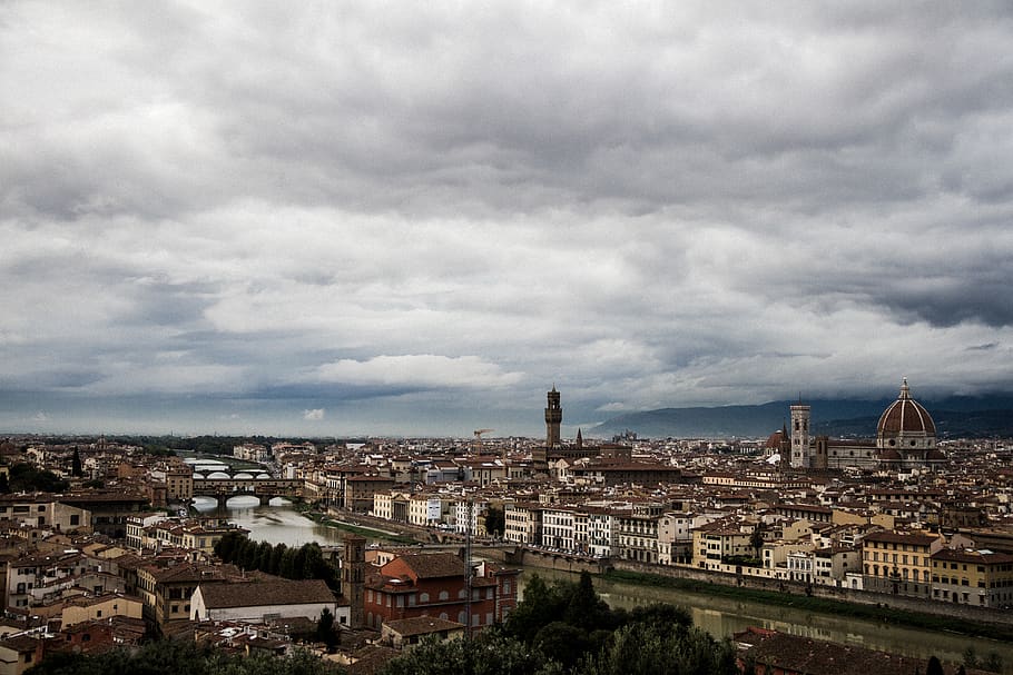 florenz, city, water, building exterior, architecture, built structure, HD wallpaper