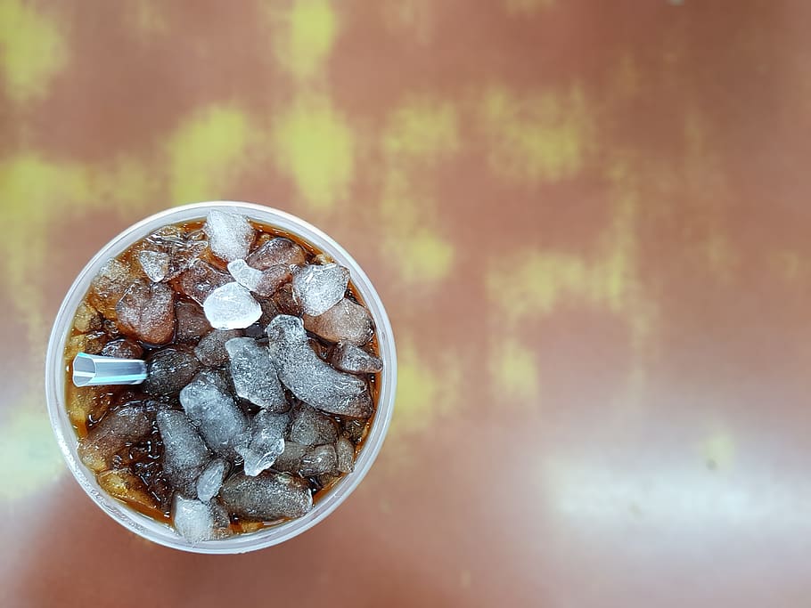 coffee, ice, dinner, lunch, breakfast, dining, table, black HD wallpaper