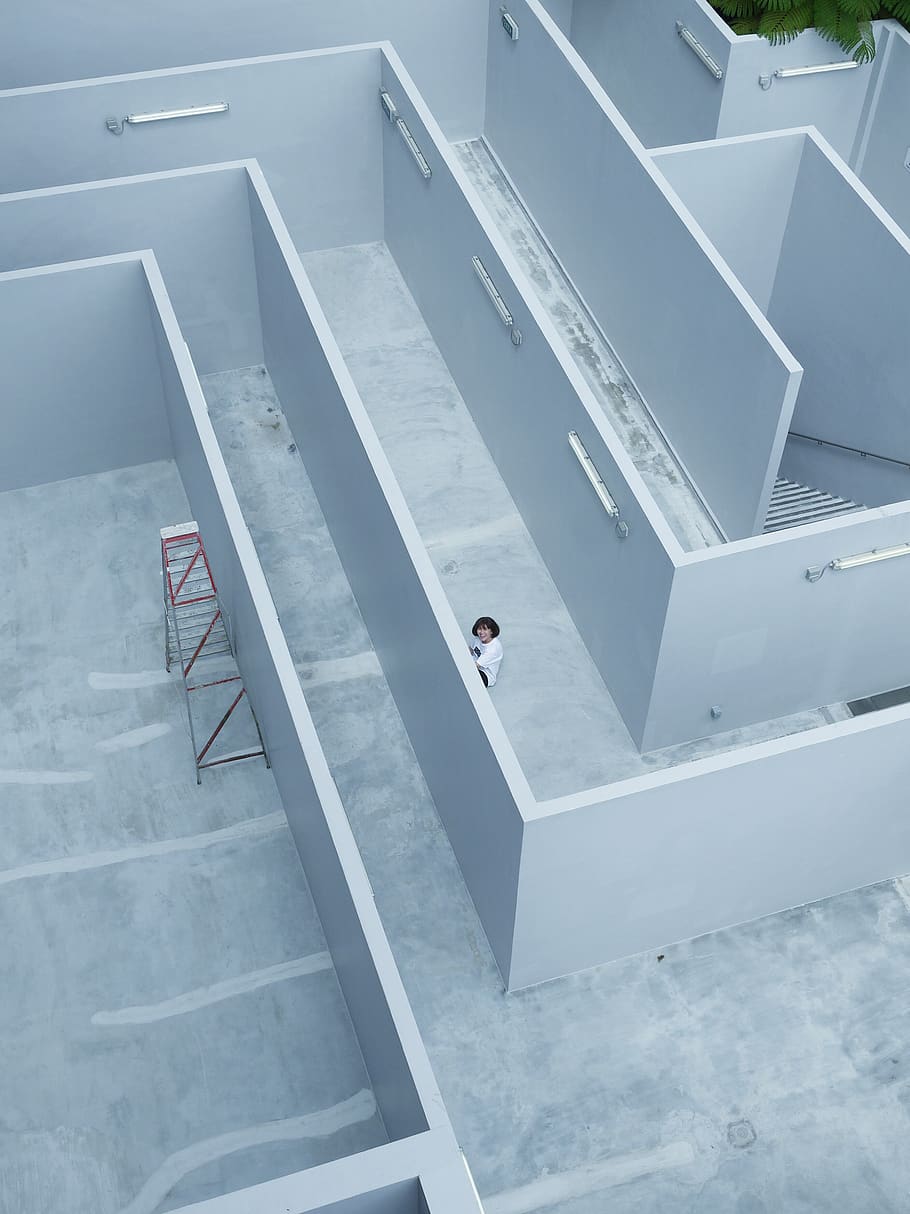 shape, fun, element, structure, maze, high angle view, architecture HD wallpaper
