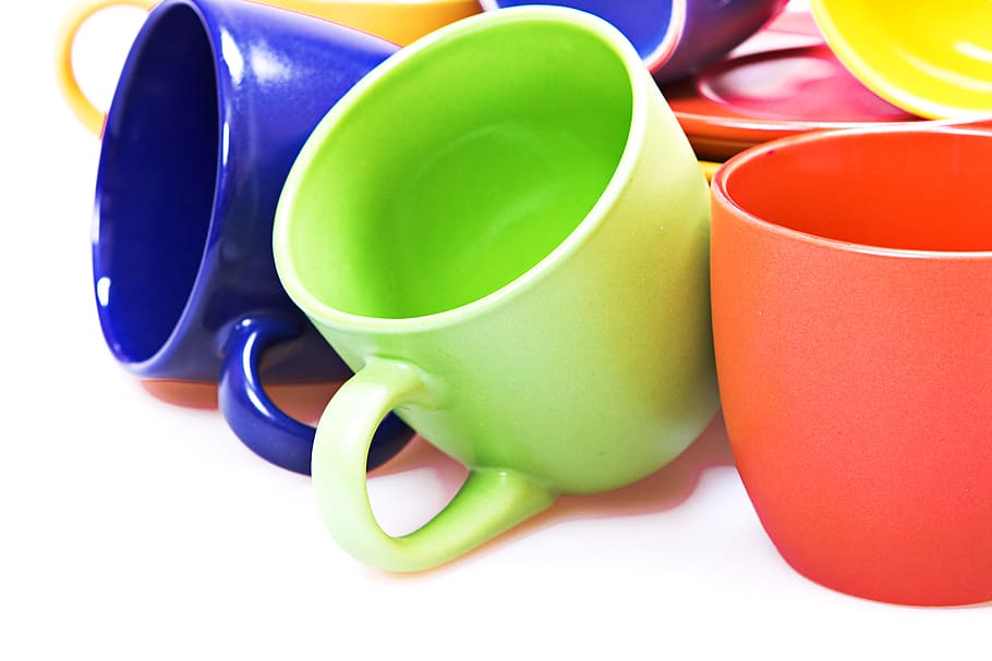 cup, cups, white, isolated, nobody, copy, view, coffee, beverage HD wallpaper