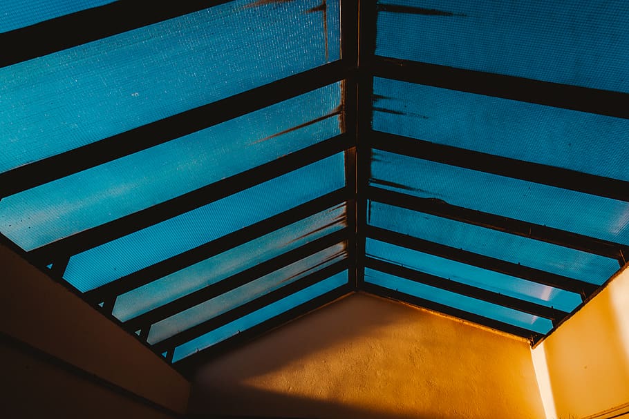 black wooden ceiling, building, window, skylight, architecture HD wallpaper