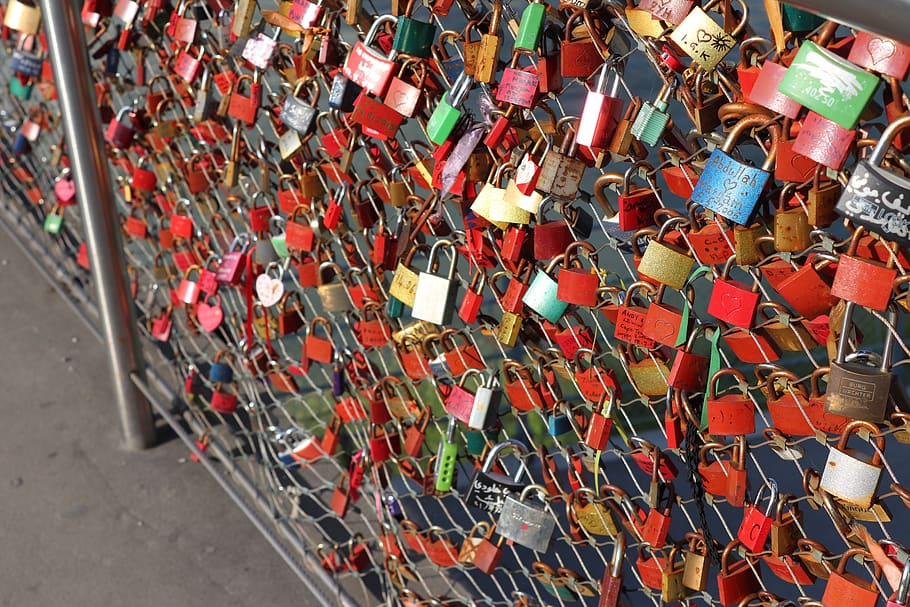 lock, bridge, padlocks, romance, symbol, engagement, promise HD wallpaper