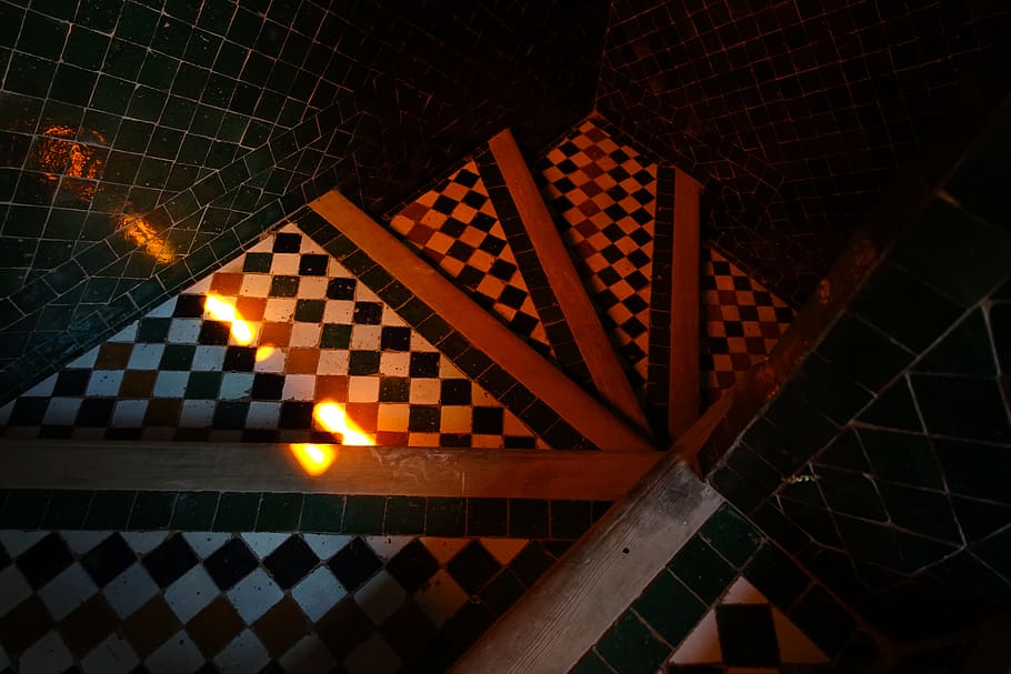 morocco, fes, architecture, indoors, pattern, built structure