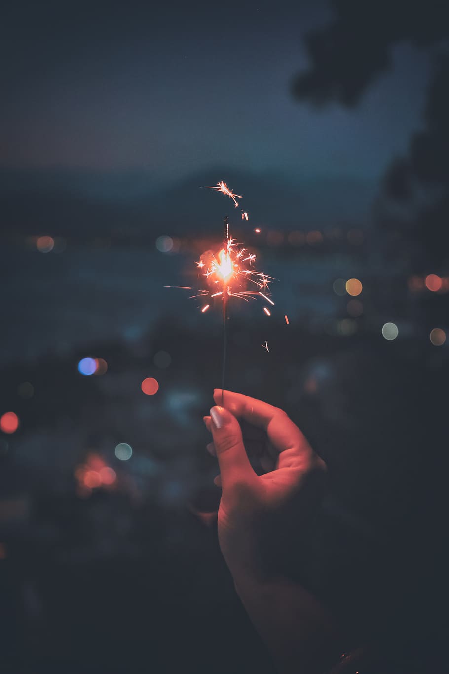 Person Holding Firecracker, blur, blurred background, celebrate
