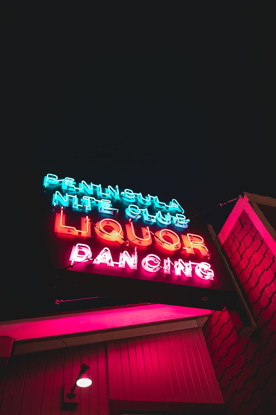 HD wallpaper: blue and red Peninsula Night Club Liquor Dancing neon light  signage | Wallpaper Flare