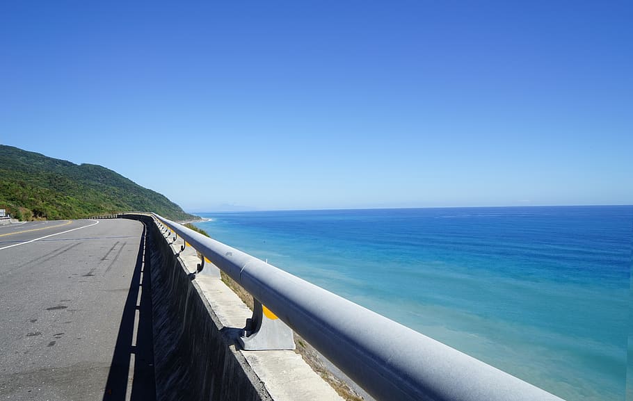 sea, load, clean, taiwan, sky, water, scenics - nature, blue HD wallpaper