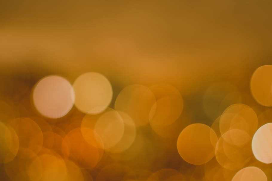 Yellow Bokeh Lights, abstract, blur, bright, colorful, focus HD wallpaper