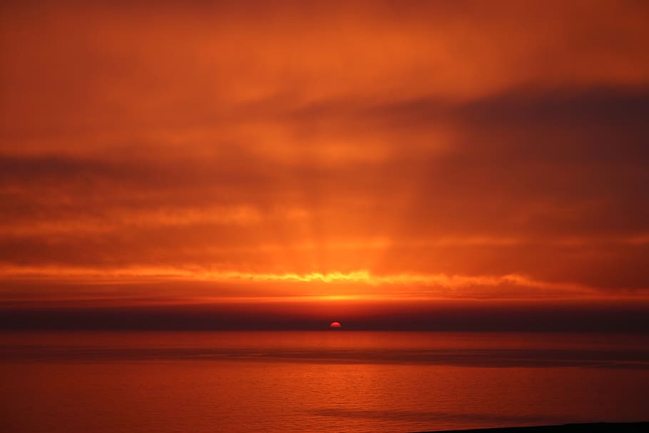 Golden Hour, beach, bright, clouds, dawn, dramatic, evening, heaven HD wallpaper