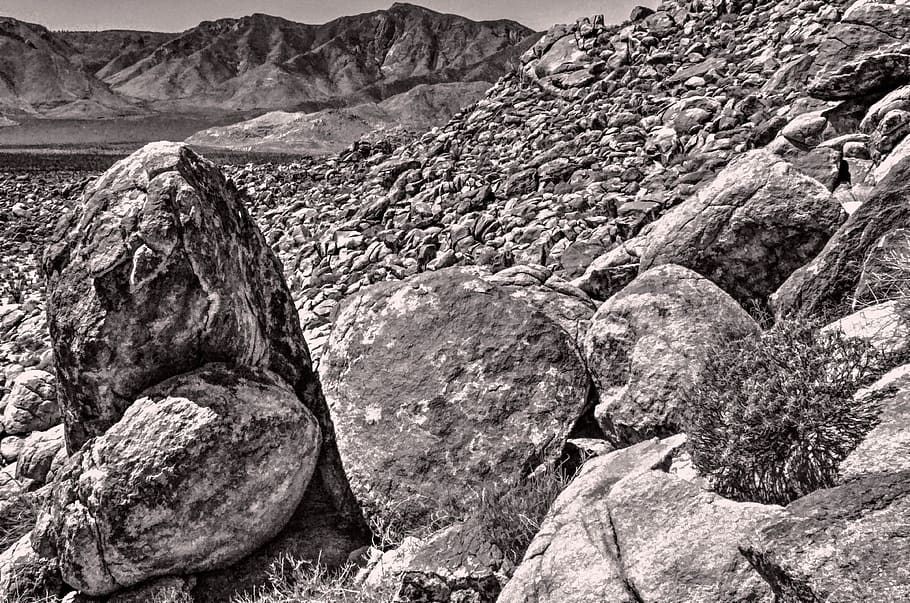 rocks, desert, california desert, anza borrego, mountains, rock - object, HD wallpaper