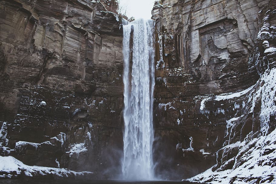 waterfall, explore, wanderlust, snow, ice, winter, falls, new york HD wallpaper