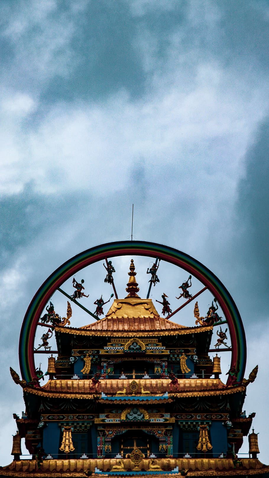 india, bylakuppe, cloud - sky, built structure, architecture HD wallpaper