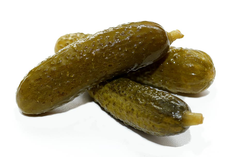 cucumbers, spice cucumbers, inserted, lunch, green, food, eat HD wallpaper