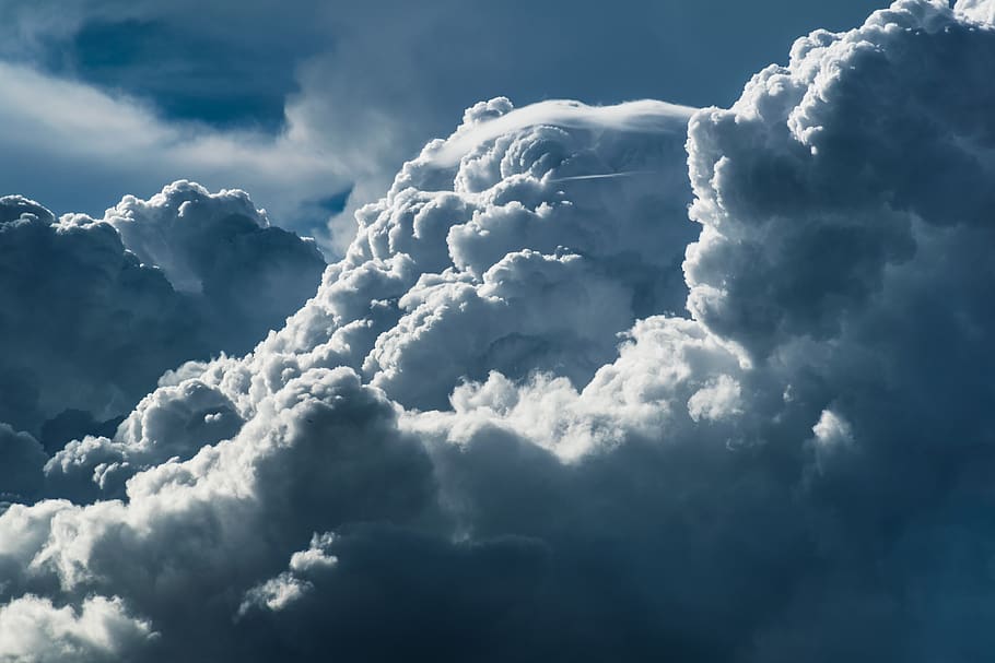 White and Gray Cloud, clouds, cloudy, nature, sky, cloud - sky HD wallpaper