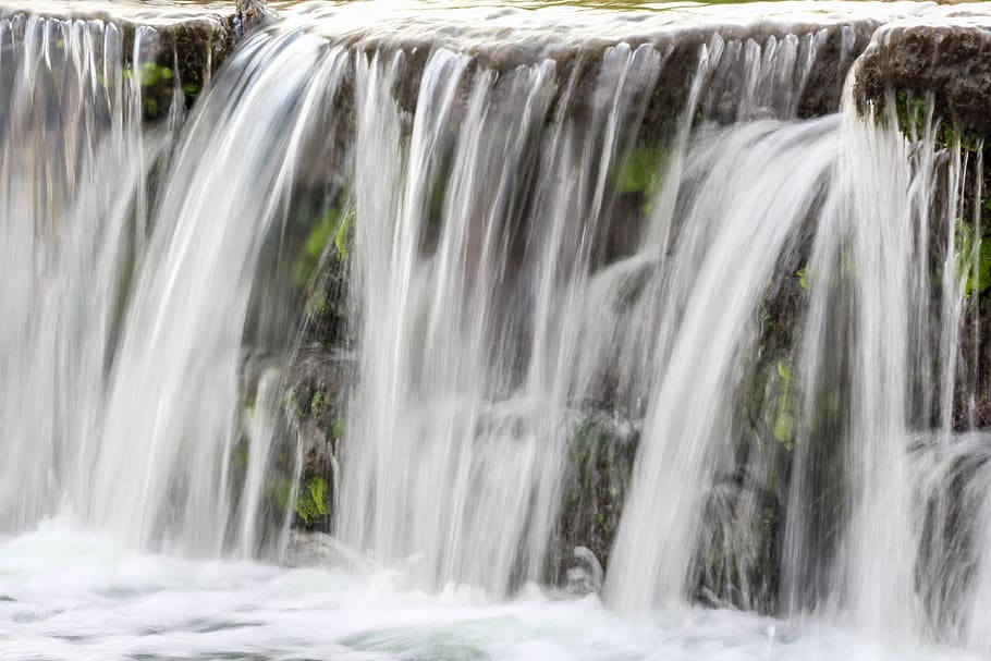 waterfall, cascade, river, stream, motion, scenics - nature, HD wallpaper