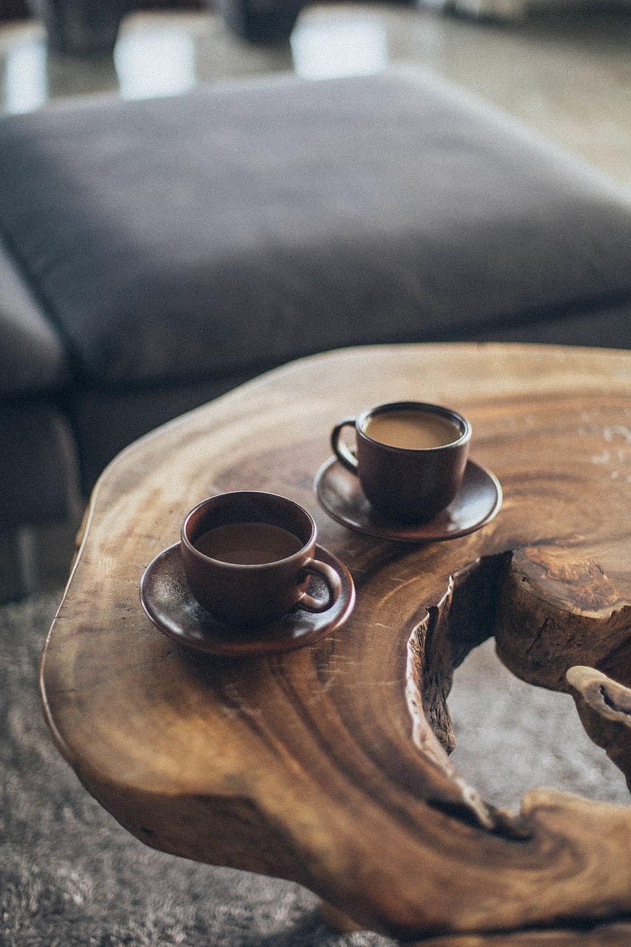 Two Brown Ceramic Mugs, beverages, caffeine, coffee, drinks, table HD wallpaper