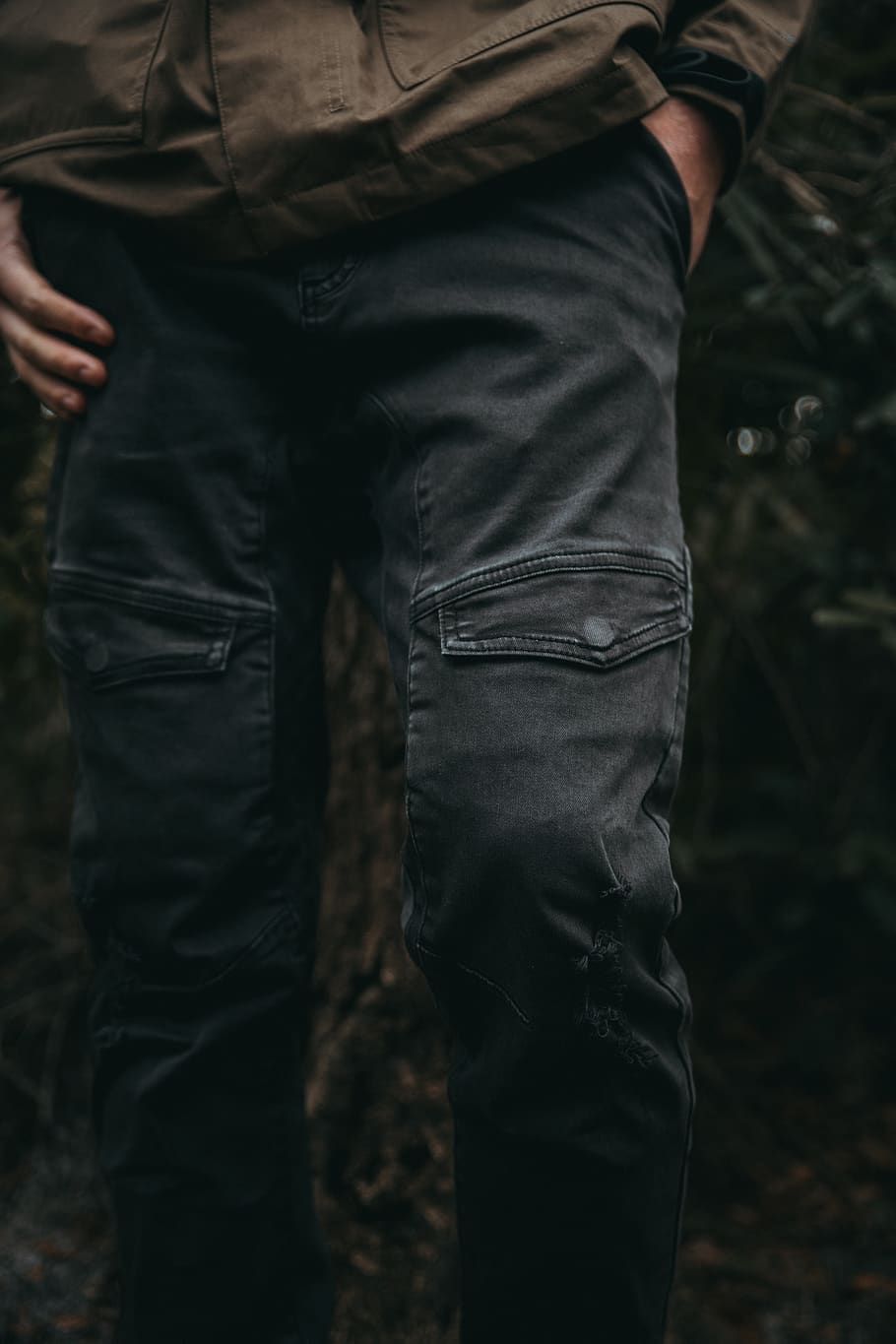 person wearing pants, one person, midsection, standing, men, front view HD wallpaper