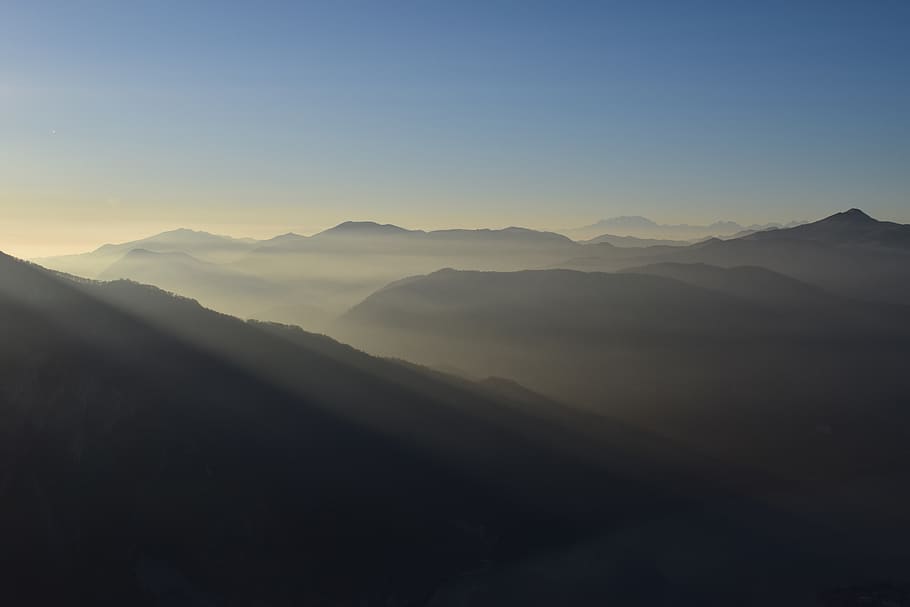 nature, landscape, mountain, clouds, sunset, travel, adventure HD wallpaper