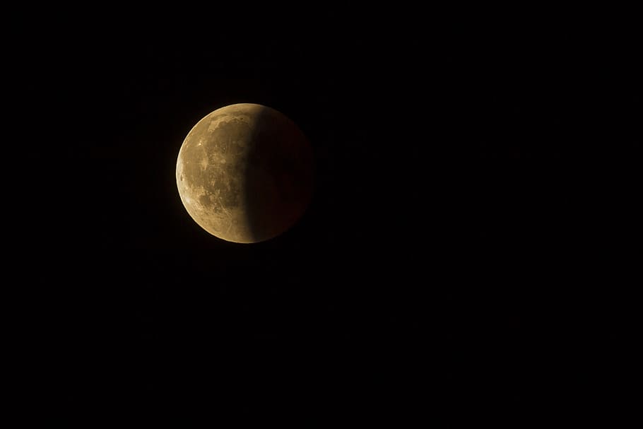 lunar eclipse, full moon, moonlight, space, night, astronomy HD wallpaper