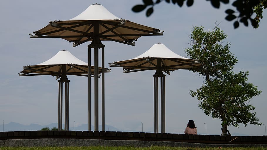 gazebo, pavilion, park, rest, leisure, tourism, travel, plant HD wallpaper